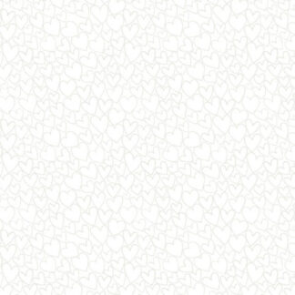 Makower Essentials - Hearts on White