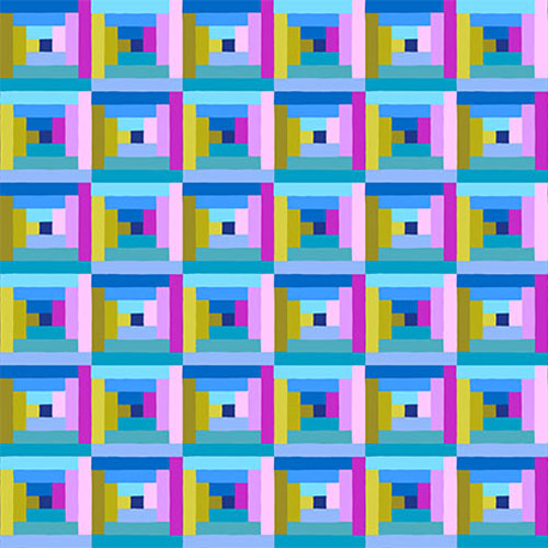Piecework - Log Cabins - Cheery