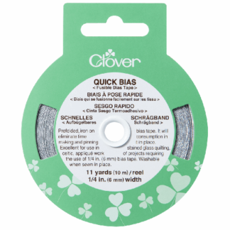 Clover - 1/4" Fusible Bias Tape - Silver