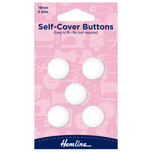 H475.18 Hemline Self-Cover Buttons 18mm