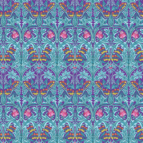 Kaffe Fassett x William Morris PWKW004.PURPLE