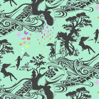 Tula Pink Prince Charming Deja Vu PWTP276.SWEETMINT