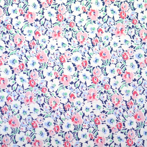 Cotton Lawn - Ditsy Floral on Navy
